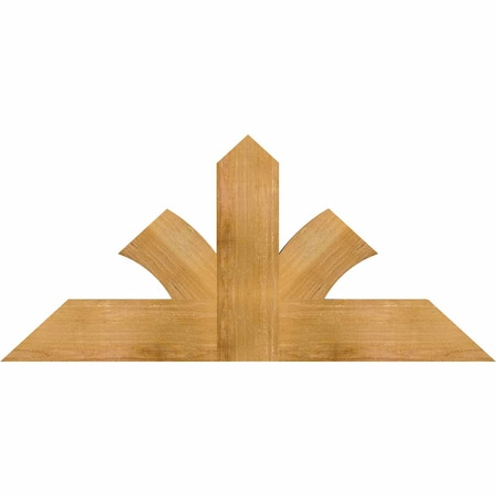 Ekena Millwork Richland Rough Sawn Timber Gable Bracket, Western Red Cedar, 48"W x 22"H x 2"D x 6"F, 11/12 Pitch GBW048X22X0206RIC00RWR